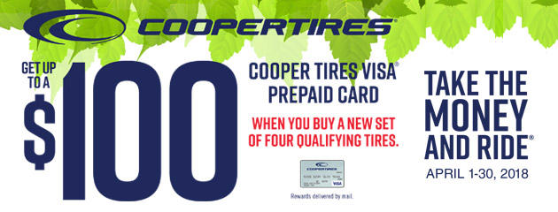 Cooper - Up to $100 Back on 4 Select Tires